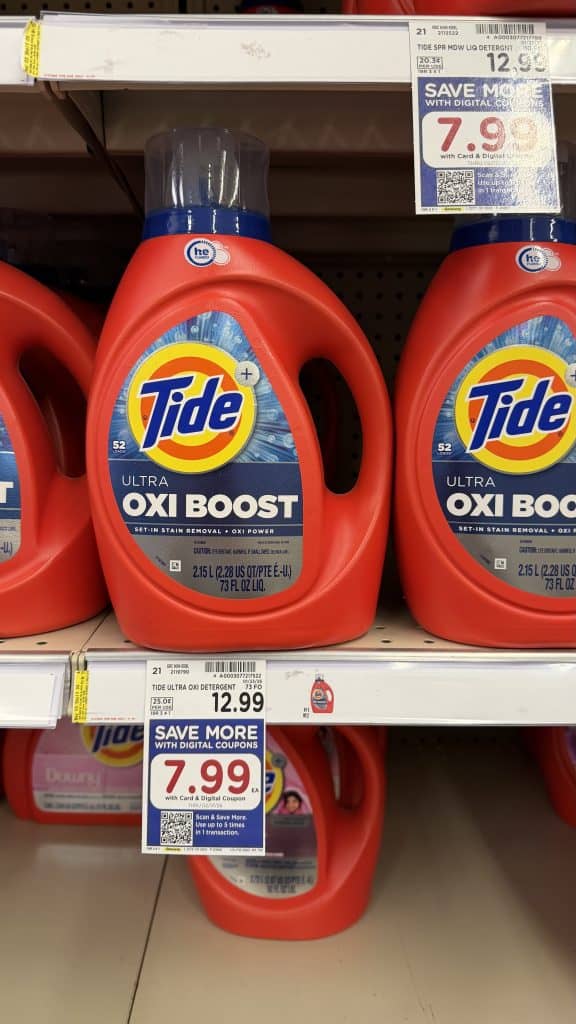 Tide Laundry Detergent Kroger Shelf Image