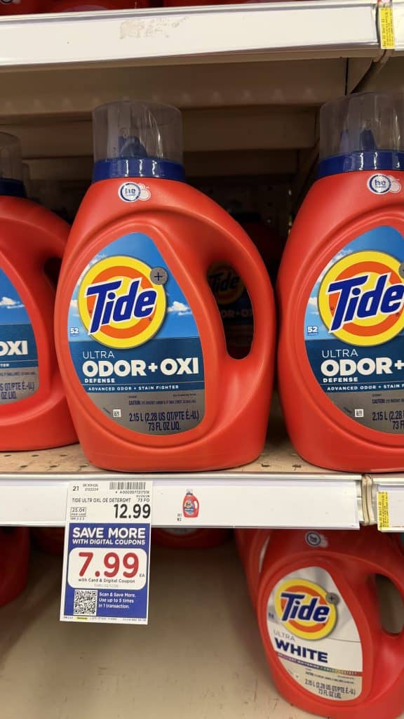 Tide Laundry Detergent Kroger Shelf Image