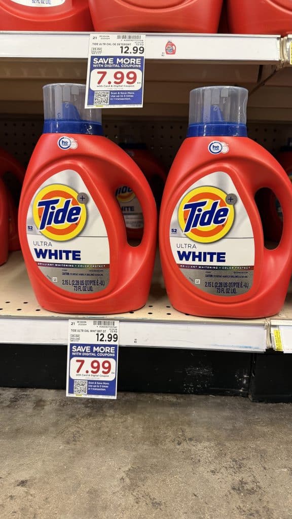 Tide Laundry Detergent Kroger Shelf Image