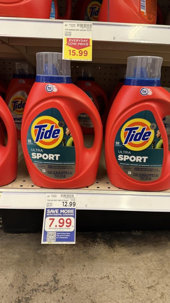 Tide Laundry Detergent Kroger Shelf Image