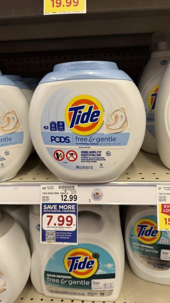Tide Laundry Detergent Kroger Shelf Image