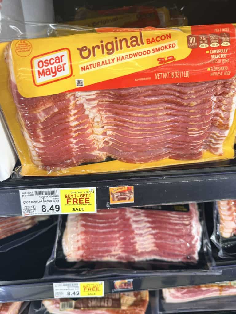 oscar mayer bacon kroger shelf image