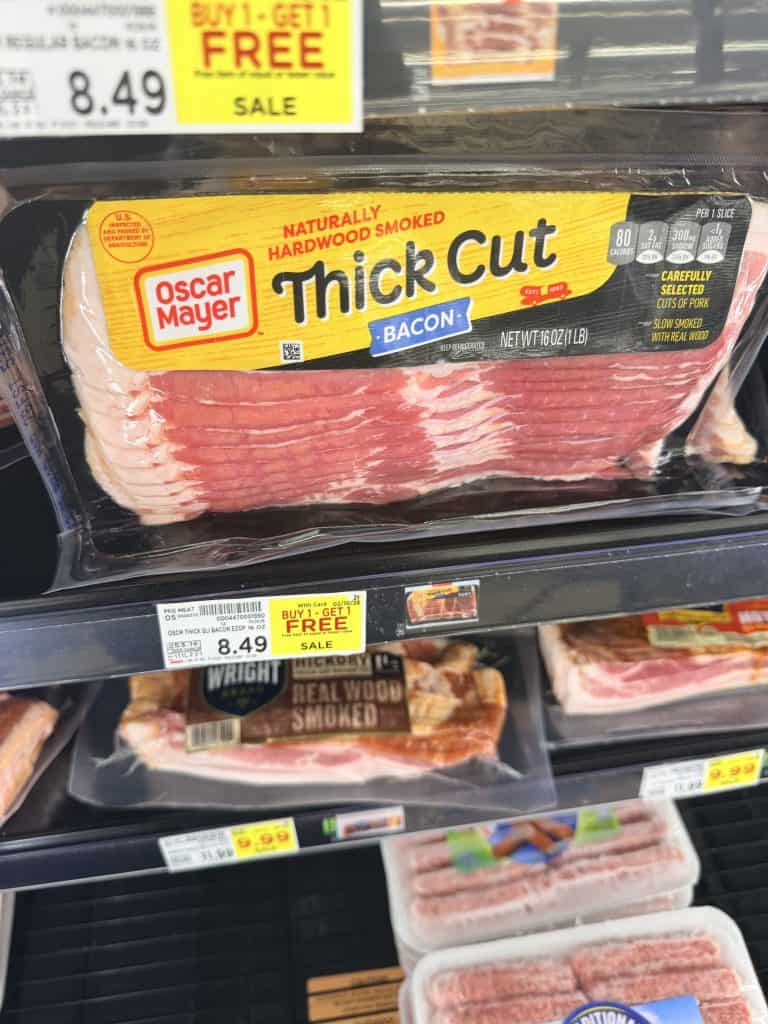 oscar mayer bacon kroger shelf image