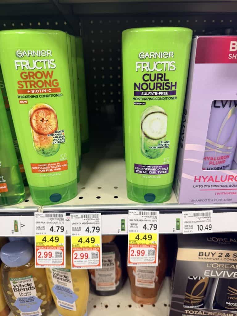 Garnier Fructis Shampoo & Conditioner Kroger Shelf image