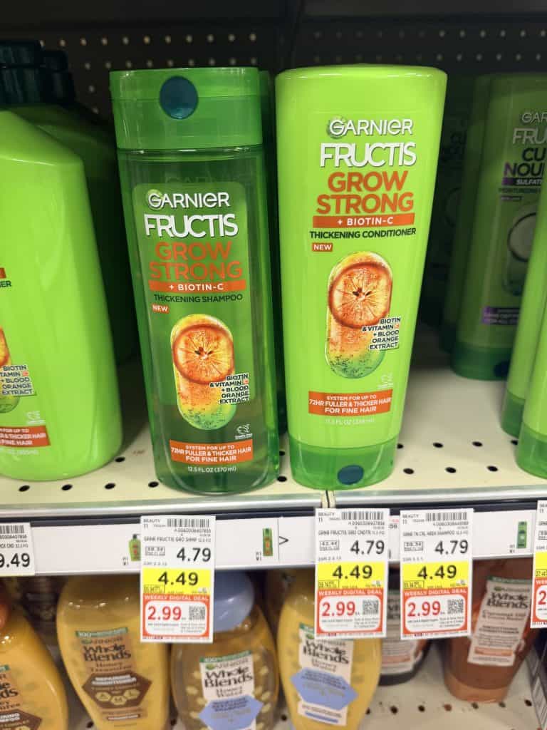 Garnier Fructis Shampoo & Conditioner Kroger Shelf image