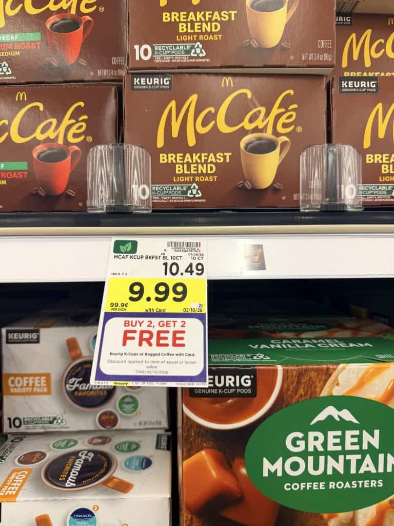McCafe, Donut Shop, Swiss Miss, Green Mountain Coffee Kroger Shelf image