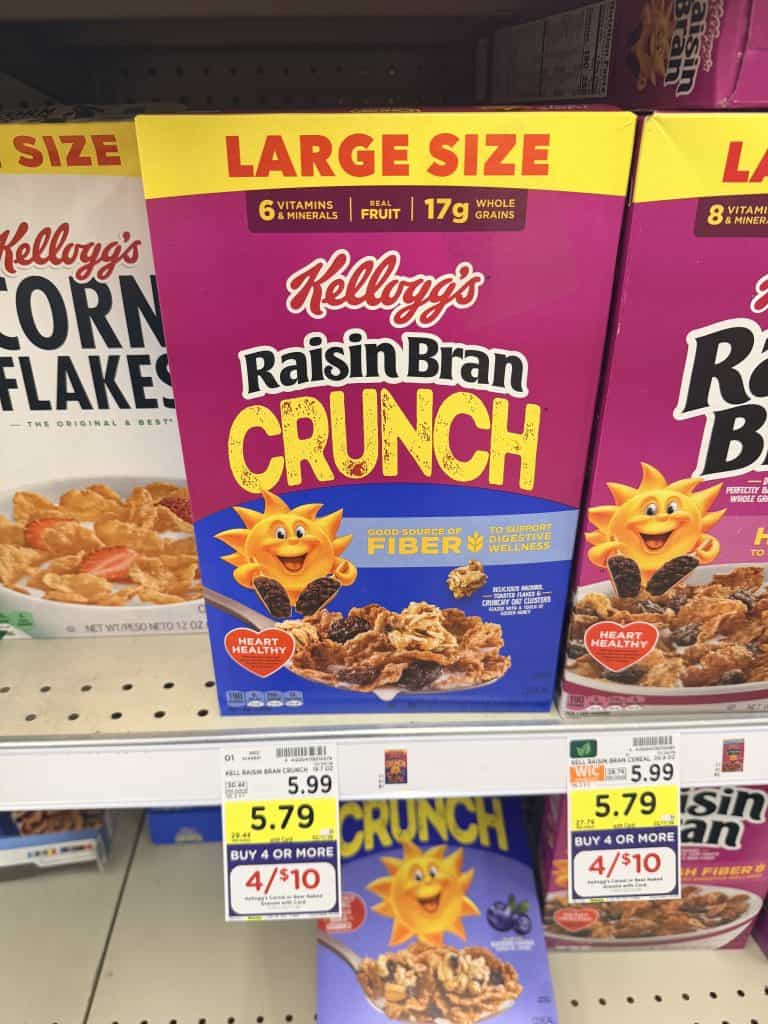 Kellogg's Large Cereals Kroger Shelf Image