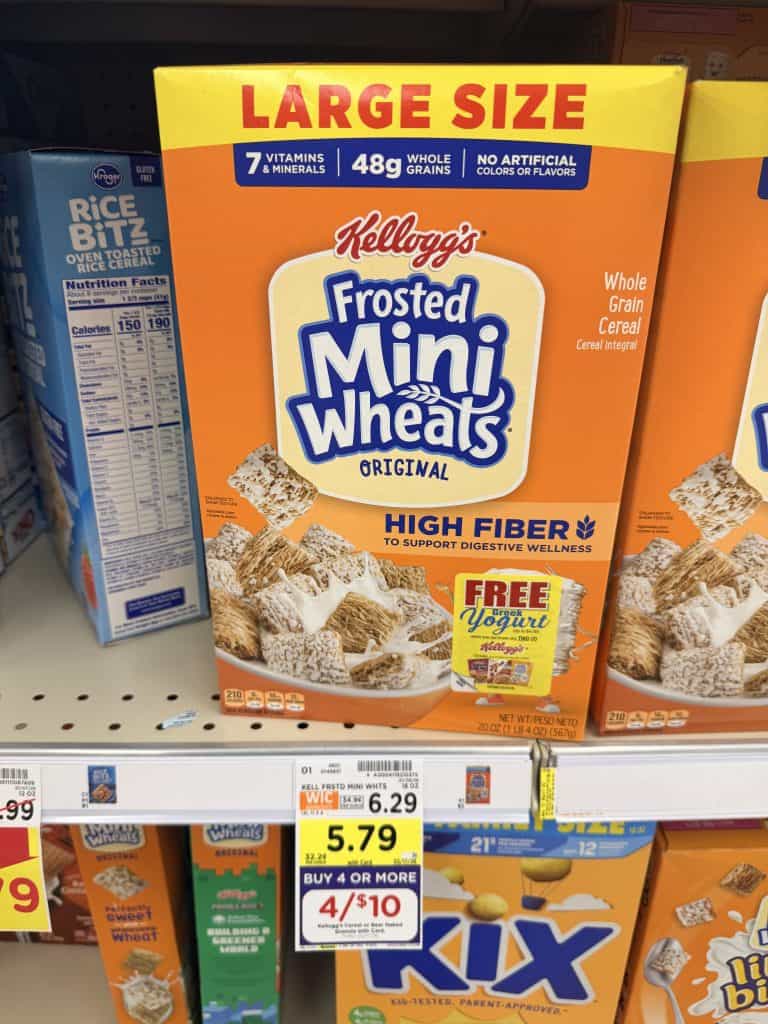 Kellogg's Large Cereals Kroger Shelf Image
