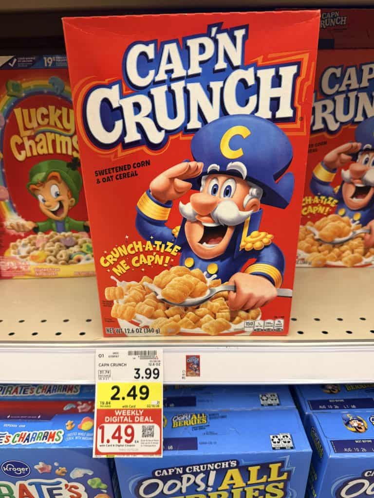 quaker cereal kroger shelf image