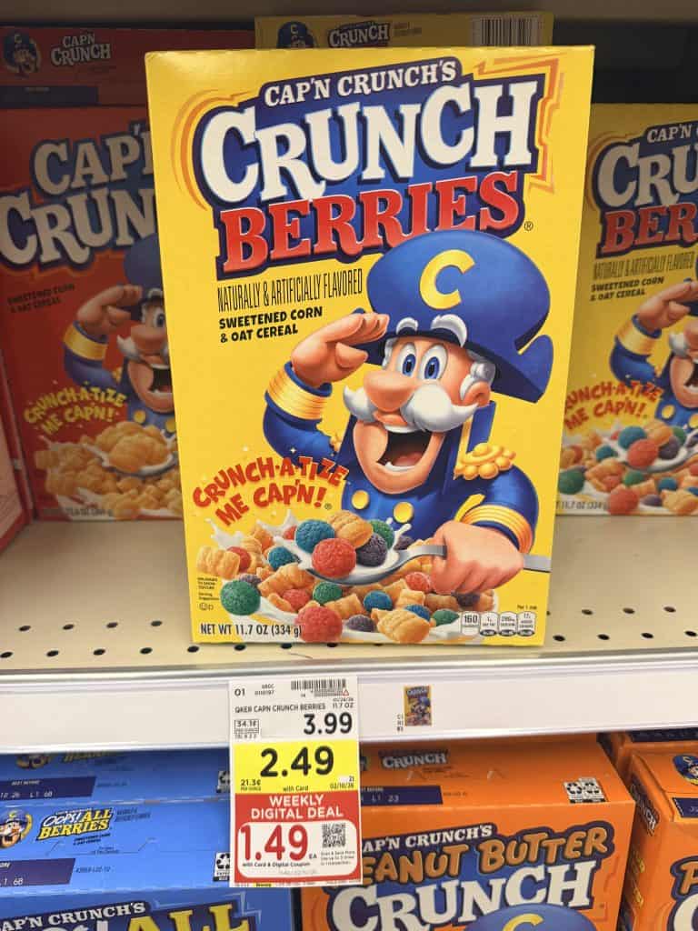 quaker cereal kroger shelf image