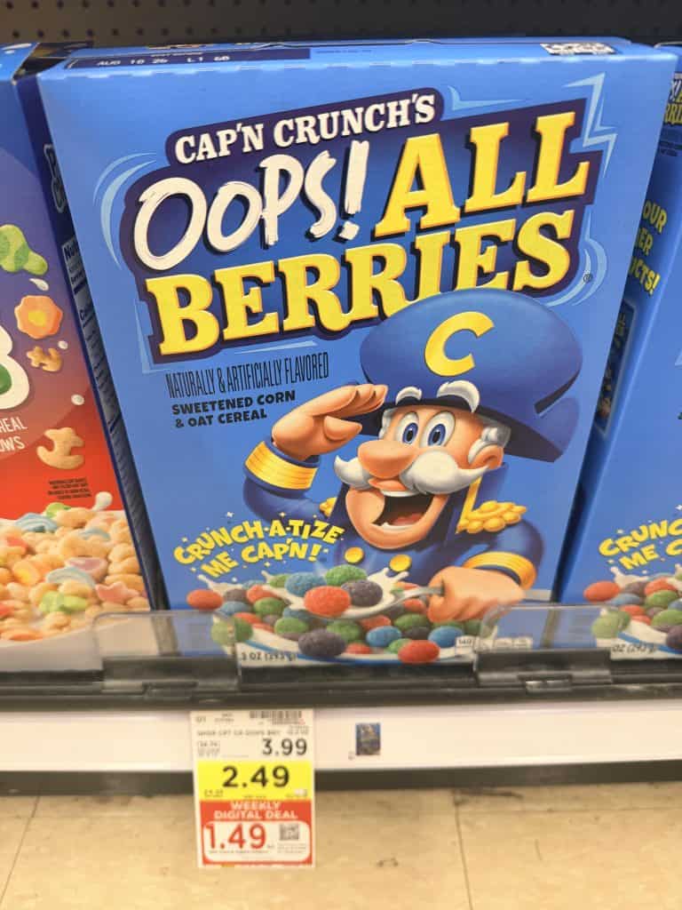 quaker cereal kroger shelf image