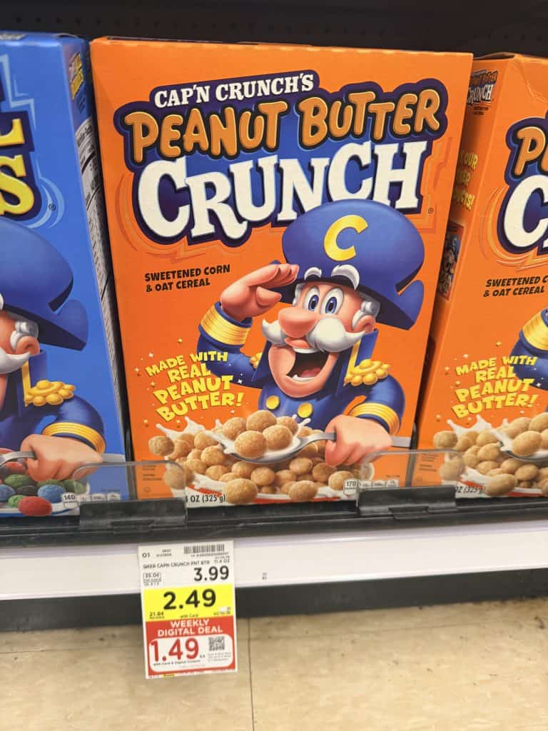 quaker cereal kroger shelf image