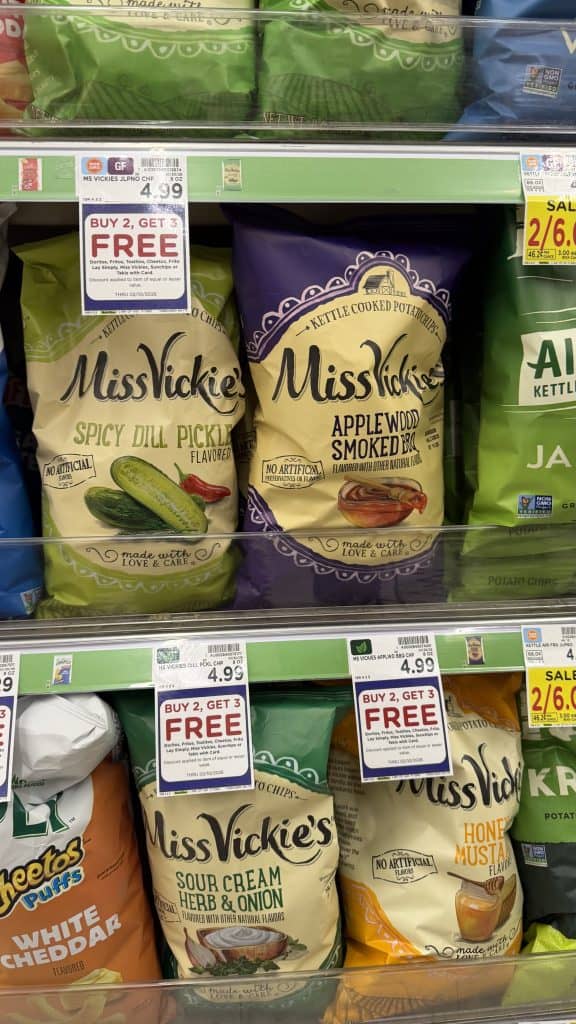 Simply Frito-Lay and Miss Vickies Snacks Kroger shelf image