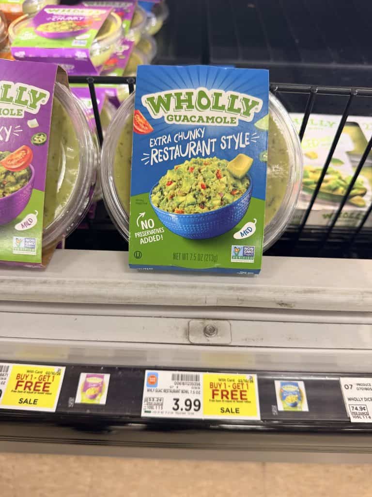 wholly guacamole kroger shelf image