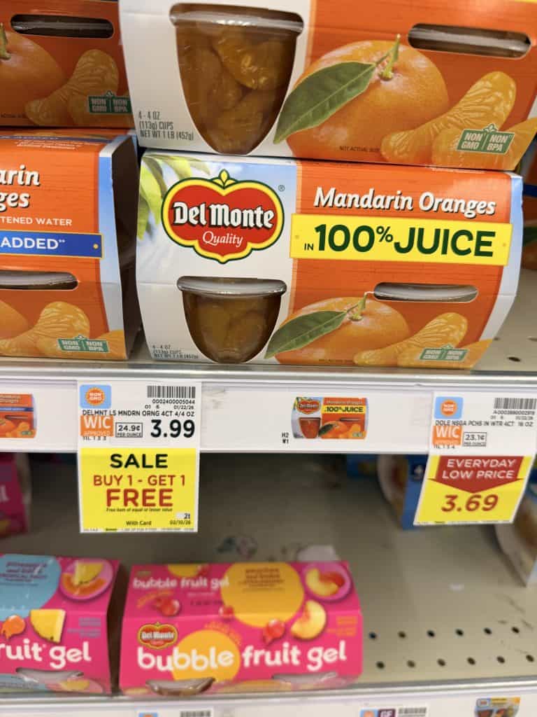Del Monte Fruit Cup Kroger Shelf image