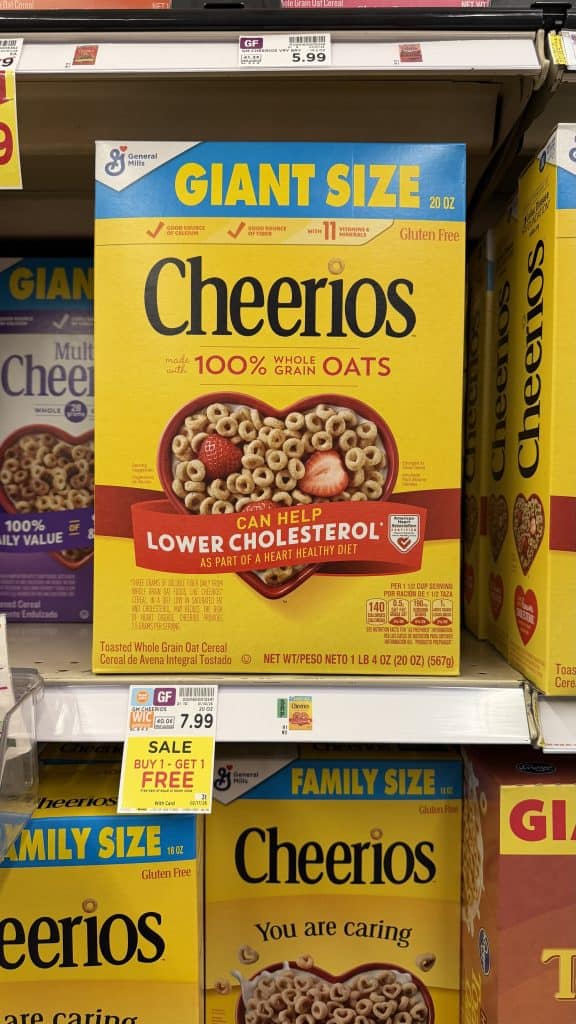 General Mills Giant Size Cereal Kroger Shelf image