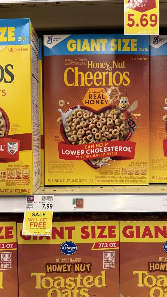 General Mills Giant Size Cereal Kroger Shelf image