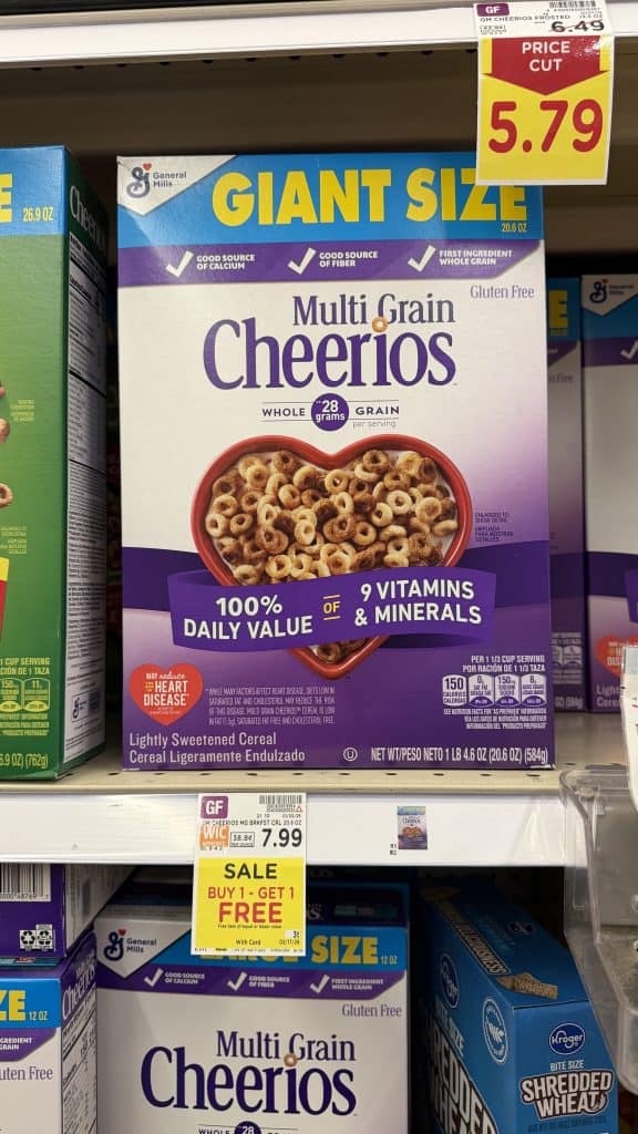 General Mills Giant Size Cereal Kroger Shelf image