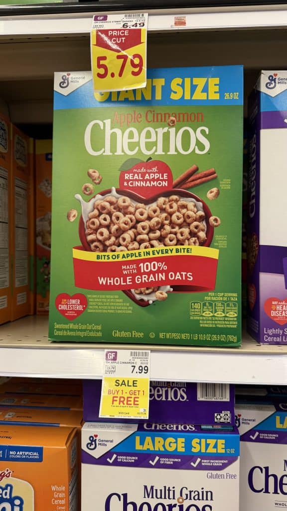 General Mills Giant Size Cereal Kroger Shelf image