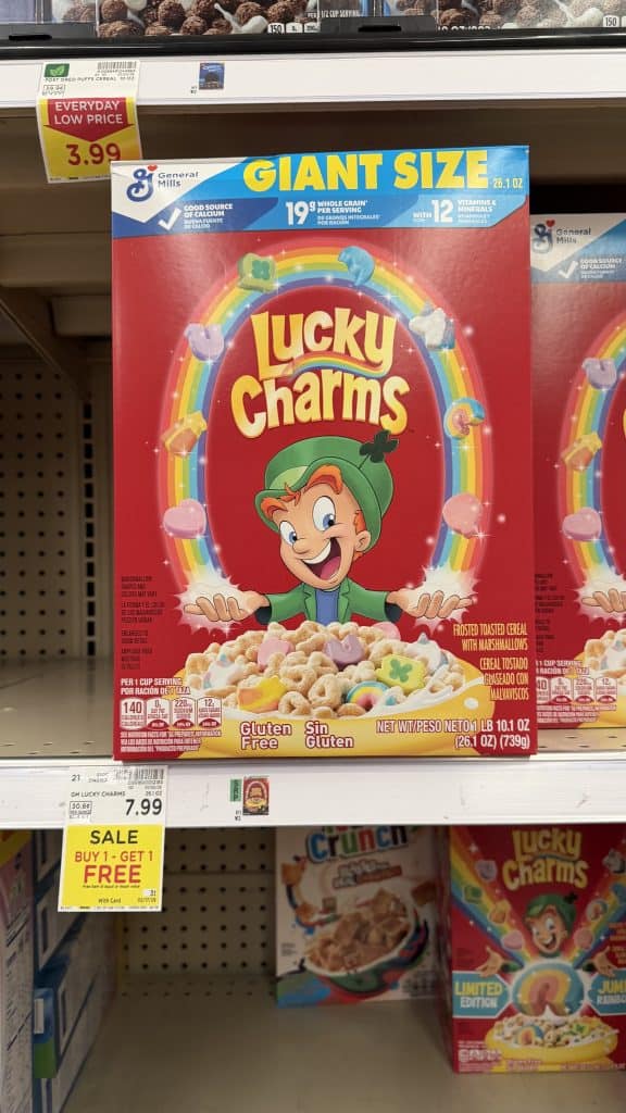 General Mills Giant Size Cereal Kroger Shelf image