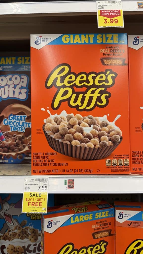 General Mills Giant Size Cereal Kroger Shelf image