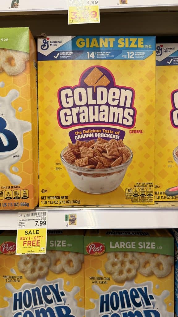 General Mills Giant Size Cereal Kroger Shelf image