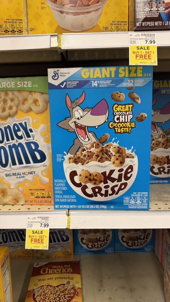 General Mills Giant Size Cereal Kroger Shelf image
