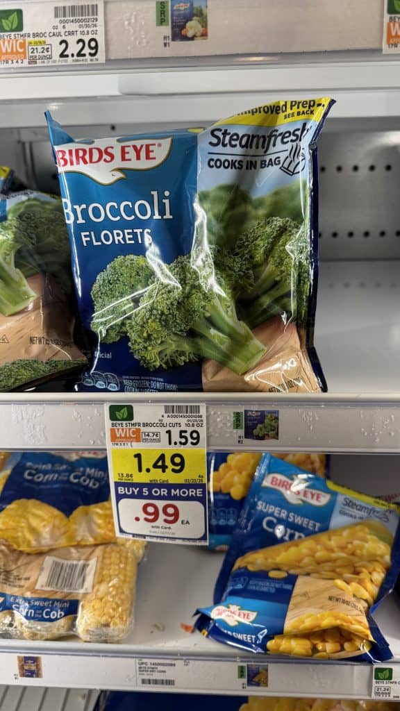 Birds Eye Vegetables Kroger shelf image