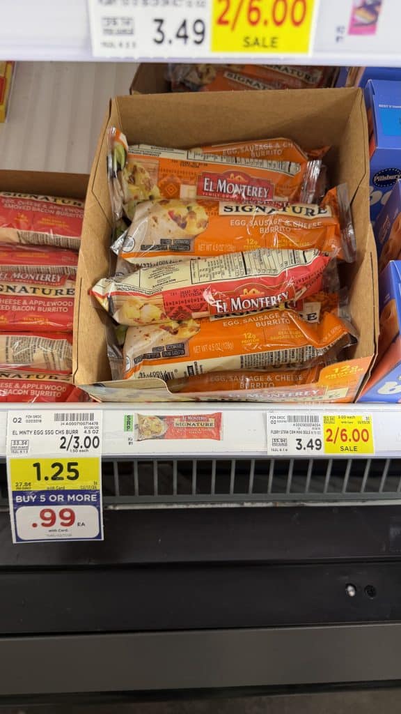 El Monterey Breakfast Burritos Kroger Shelf Image
