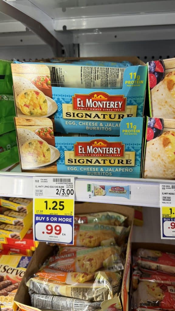 El Monterey Breakfast Burritos Kroger Shelf Image