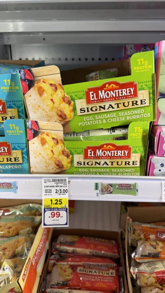 El Monterey Breakfast Burritos Kroger Shelf Image