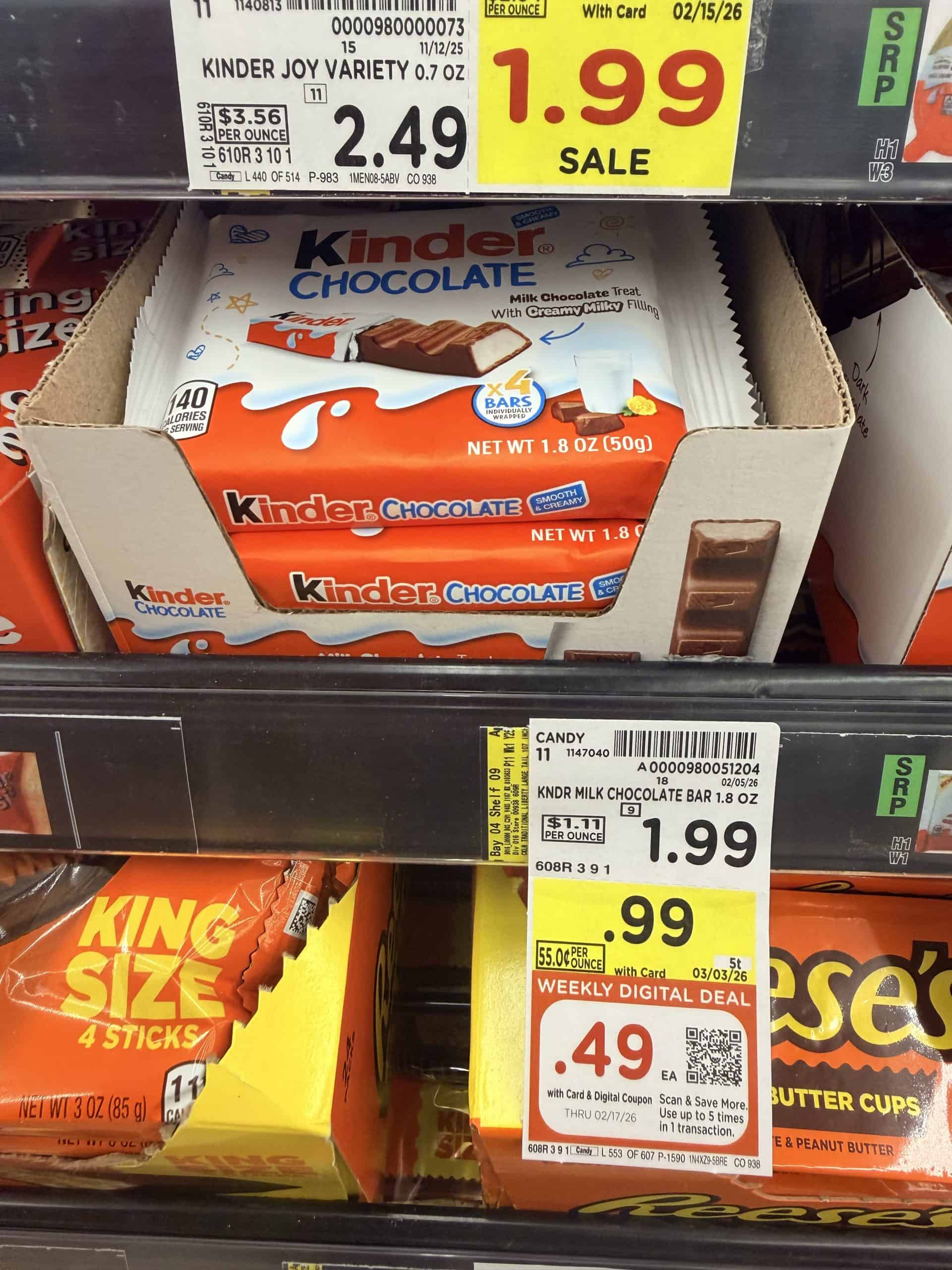 kinder kroger shelf image