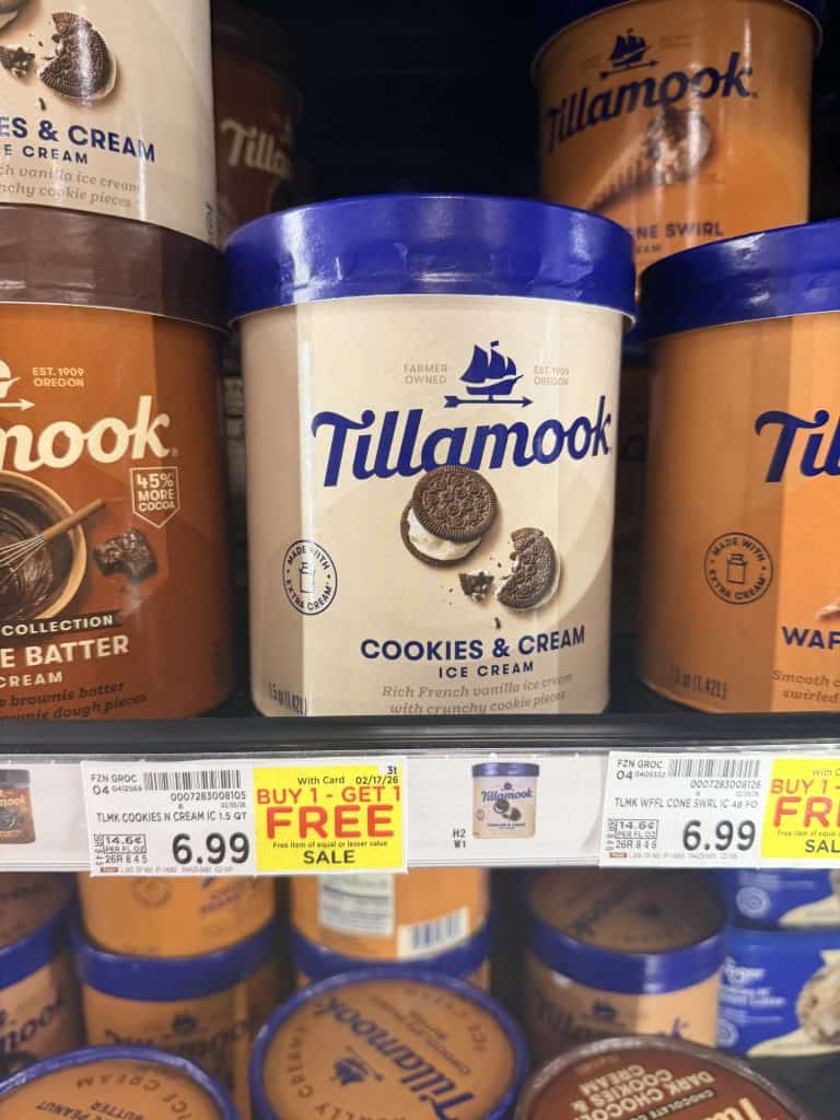 Tilamook Ice Cream Kroger Shelf image