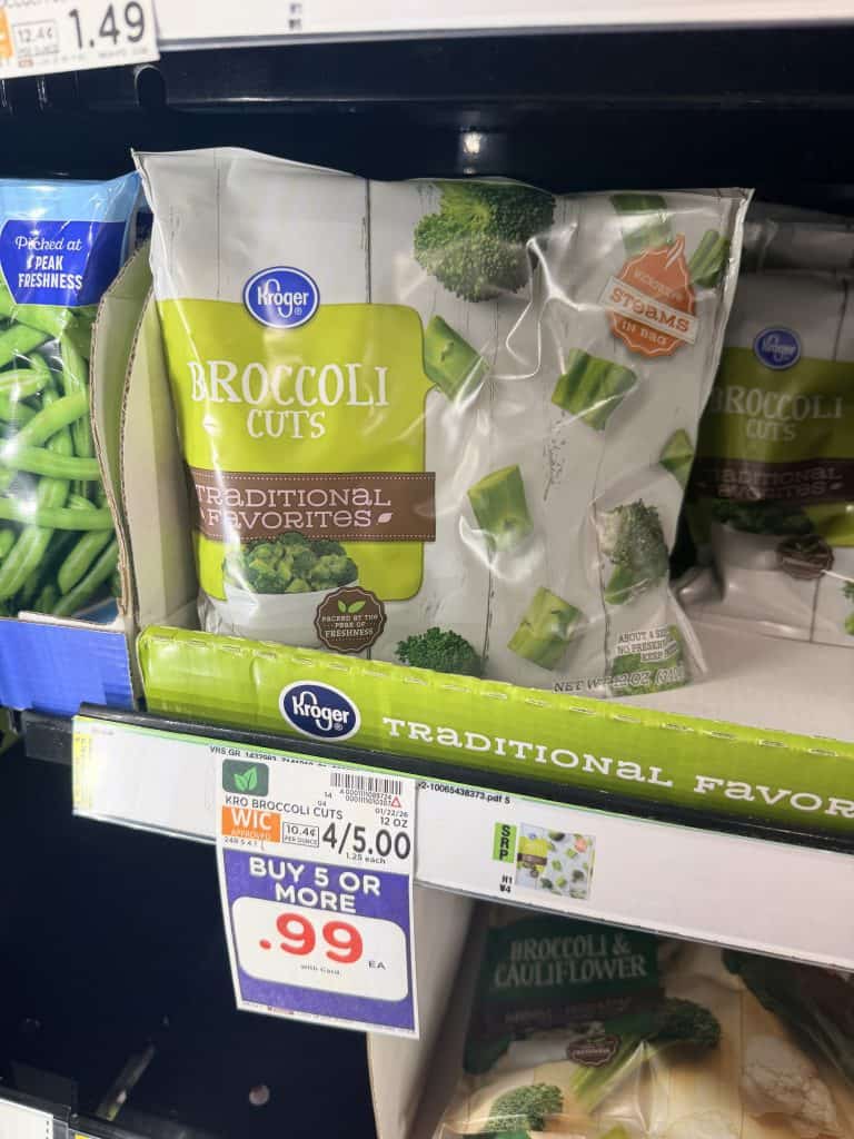 Kroger Frozen Vegetables Shelf image