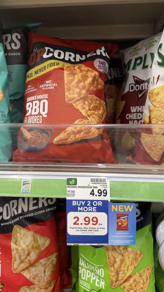 Popcorners Kroger shelf image