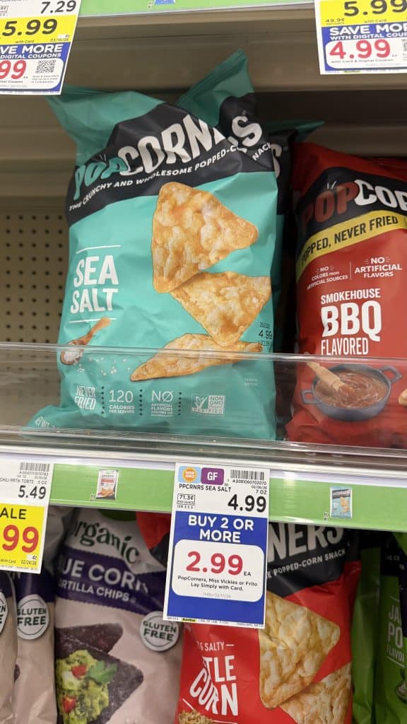 Popcorners Kroger shelf image