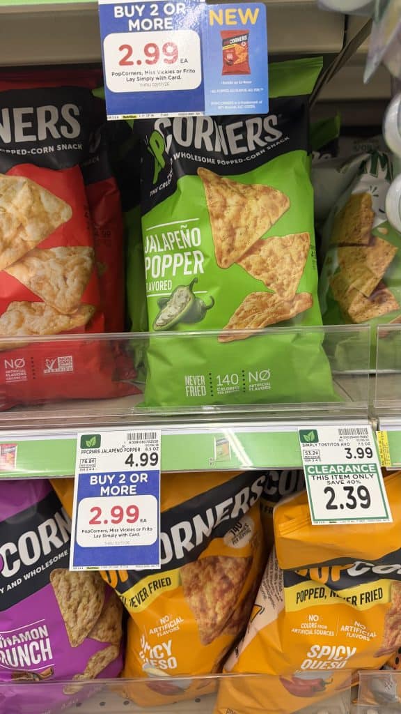 Popcorners Kroger shelf image