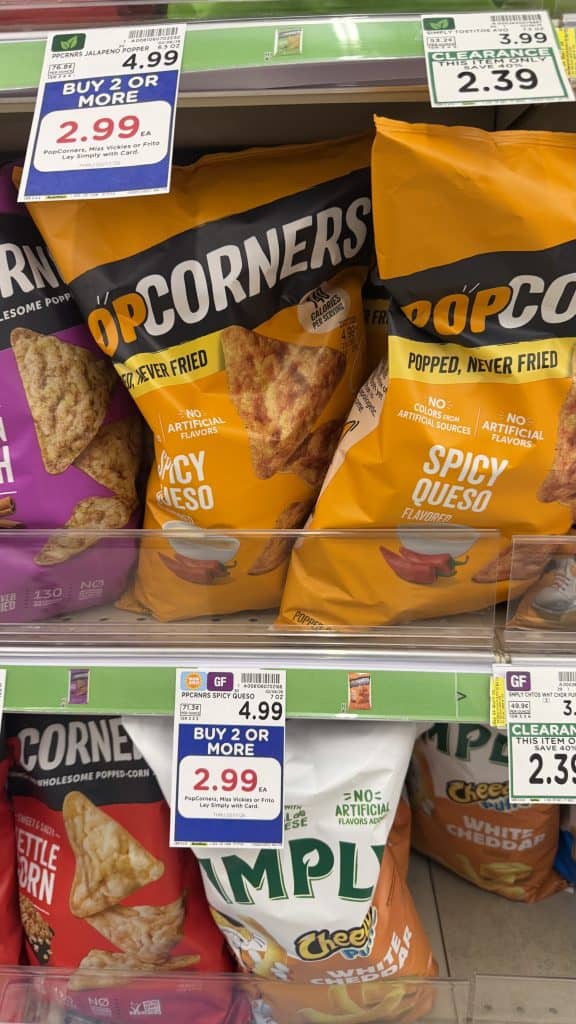 Popcorners Kroger shelf image