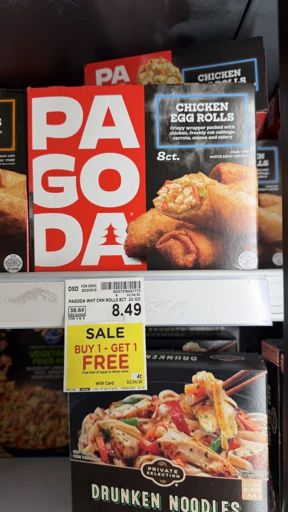 Pagoda Egg Rolls Kroger Shelf Image