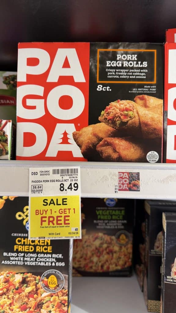 Pagoda Egg Rolls Kroger Shelf Image