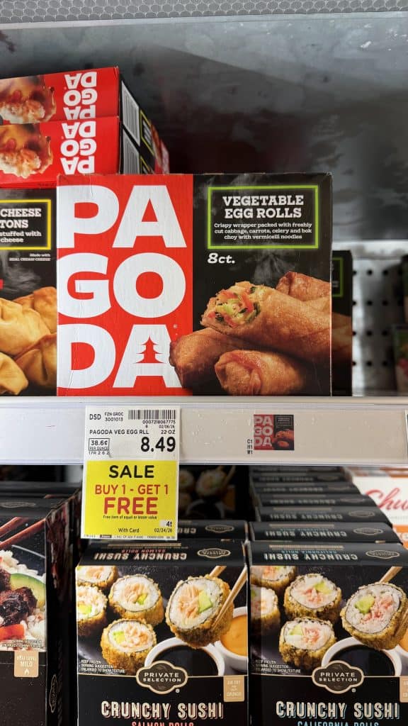 Pagoda Egg Rolls Kroger Shelf Image