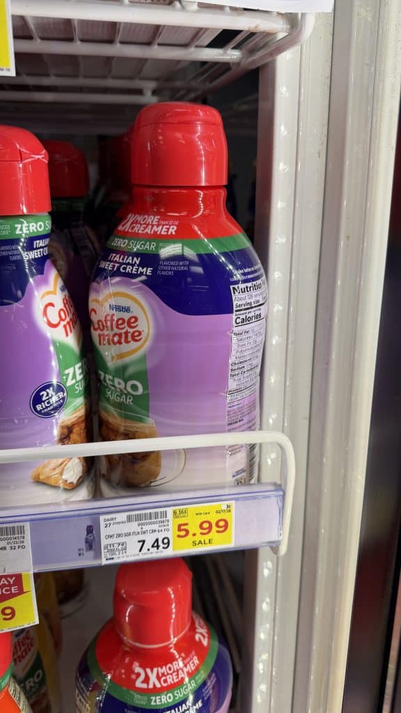 coffee mate creamer kroger shelf image