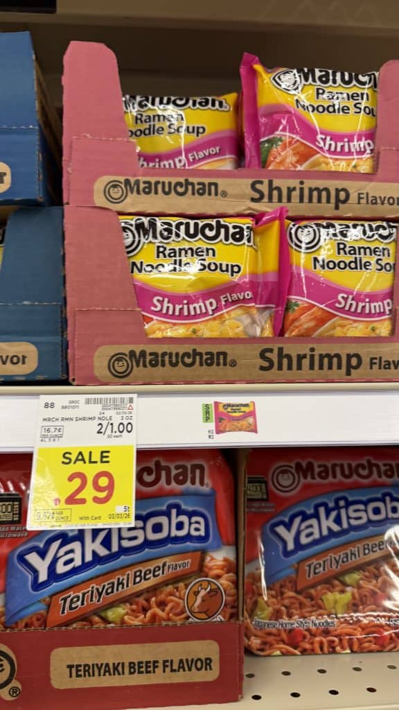 Maruchan Ramen Kroger Shelf Image