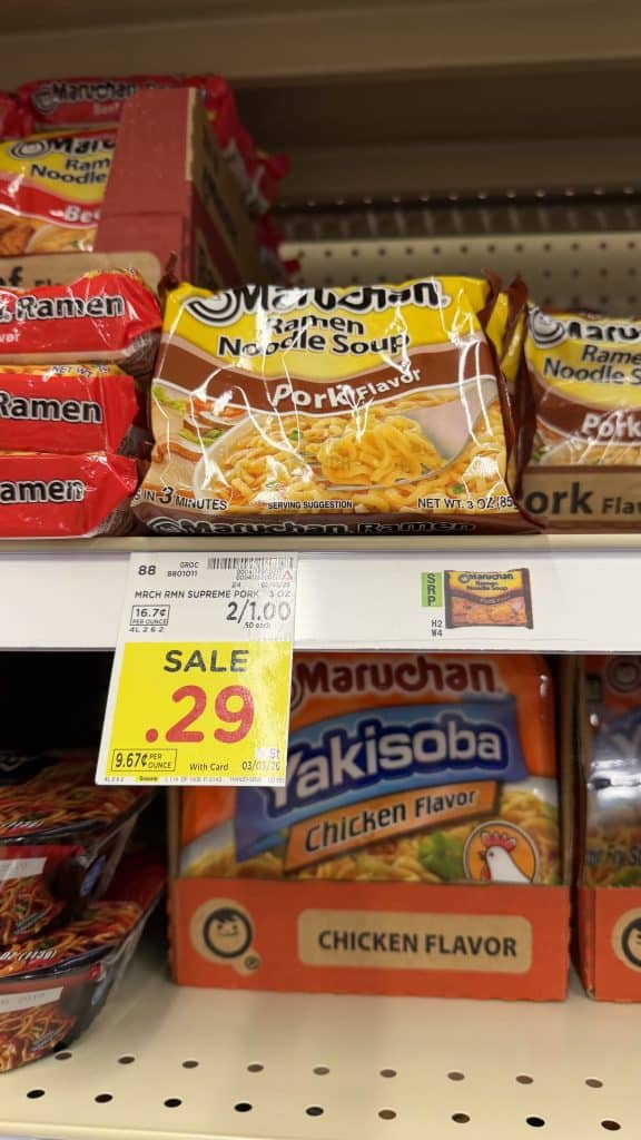 Maruchan Ramen Kroger Shelf Image