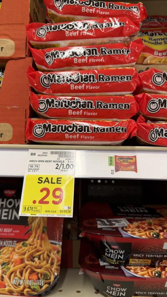 Maruchan Ramen Kroger Shelf Image