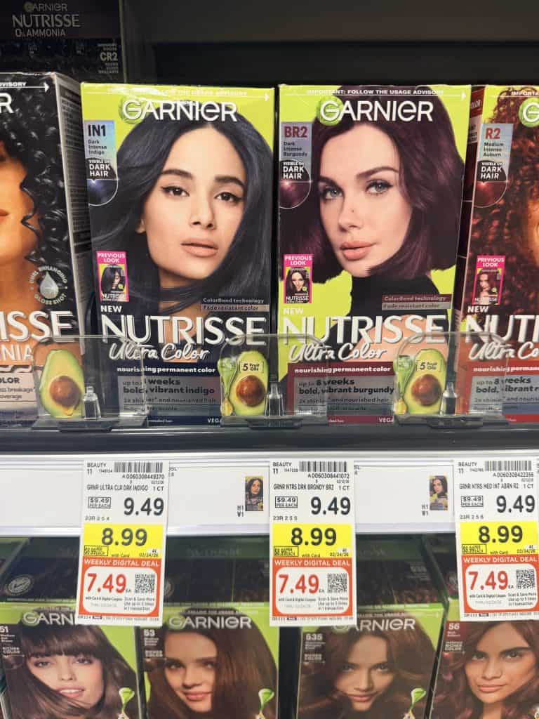 Garnier and Maybelline Kroger Shelf Image