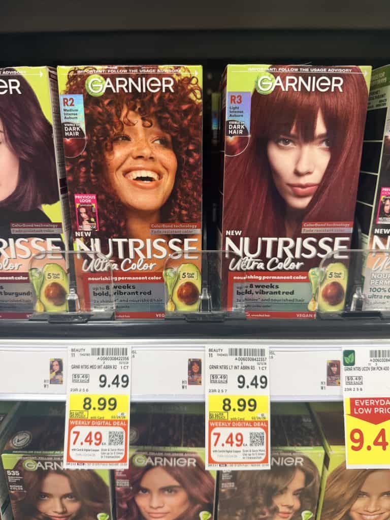 Garnier and Maybelline Kroger Shelf Image
