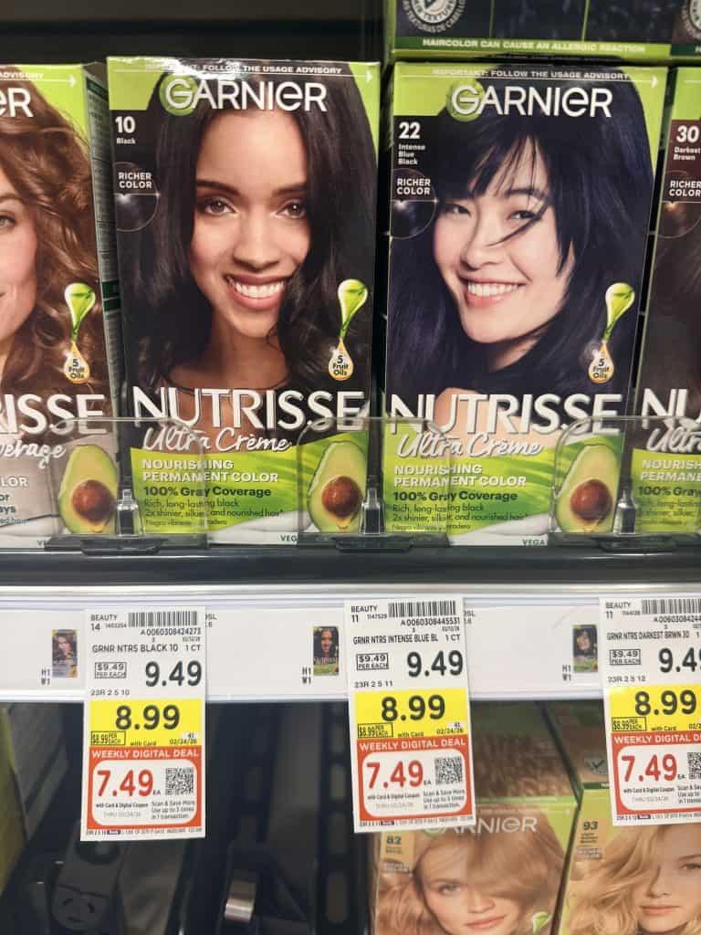 Garnier and Maybelline Kroger Shelf Image