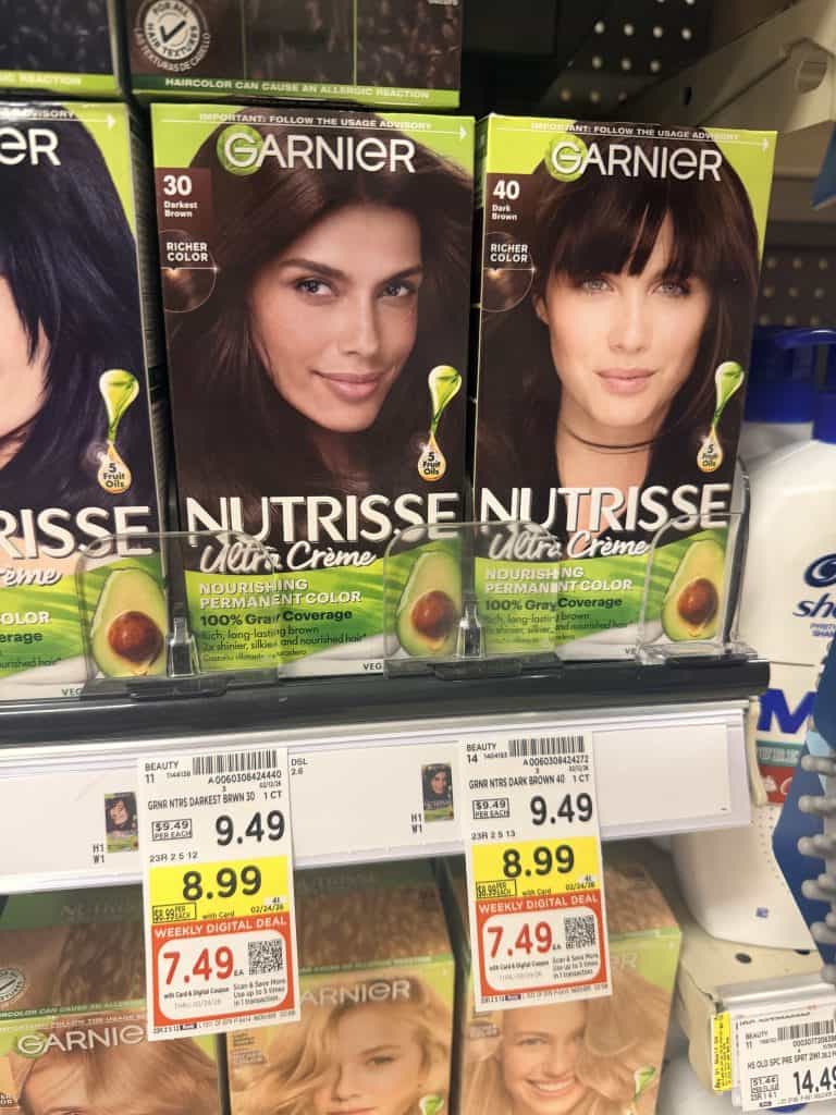 Garnier and Maybelline Kroger Shelf Image