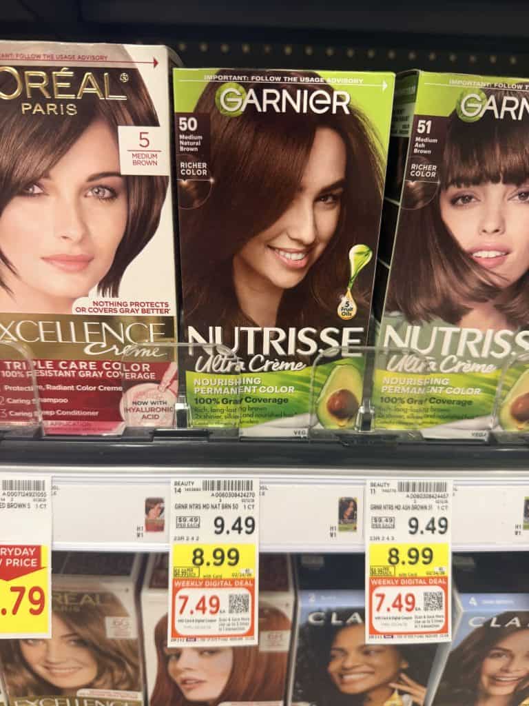 Garnier and Maybelline Kroger Shelf Image